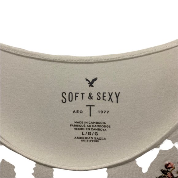 Ivory Embroidered Long Sleeve Shirt AEO Large - Picture 4 of 8